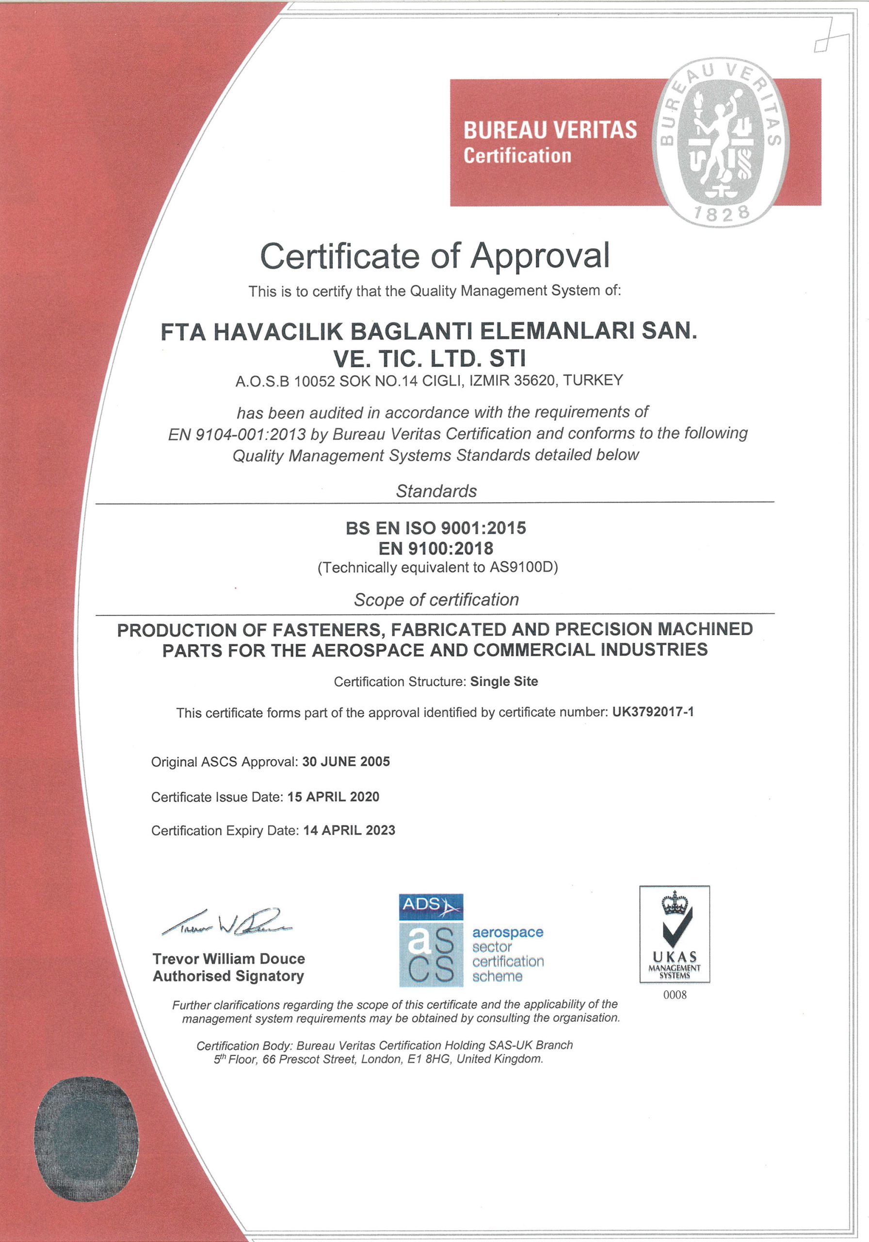 Certification FTA